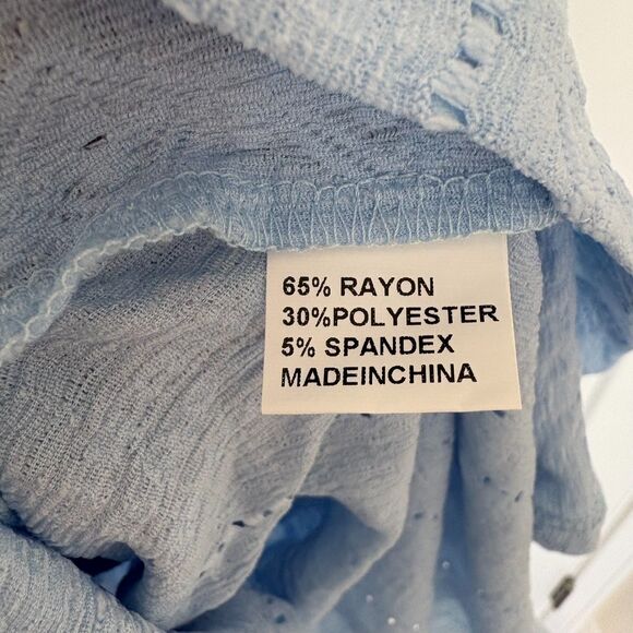 Women’s Light Blue Short Sleeve Casual Dress with Pockets Size S NWOT - Picture 8 of 8